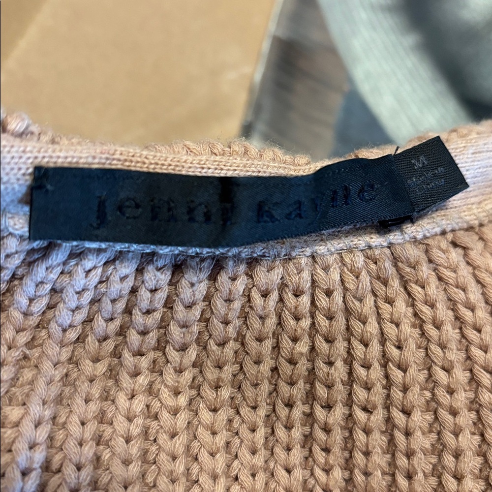 Jenni Kayne Women's V-Neck Sweater in Warm Tan - Picture 2 of 5